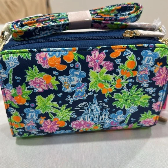 NWT Disney Parks x Lilly Pulitzer Crossbody Bag Purse Blue Mickey - Picture 3 of 9